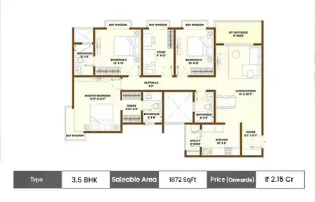 3.5 BHK-1872 Sq.ft.