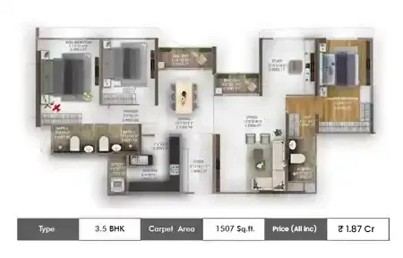 3 BHK 1507 Sq.ft