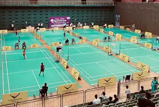 Double Height Badminton Court