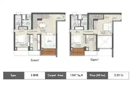 3bhk 1367sq.ft