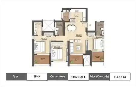 3 BHK 1162 Sq.ft