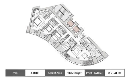 4 BHK 2658 SqFt