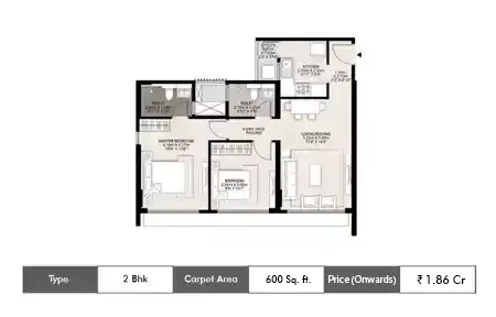 2 BHK-600 Sq.ft