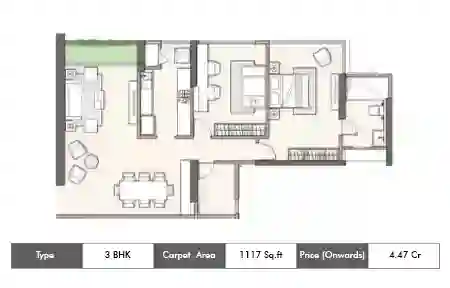 3 BHK 1117
