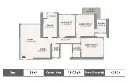 3 BHK 1145