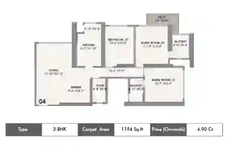 3 BHK 1194