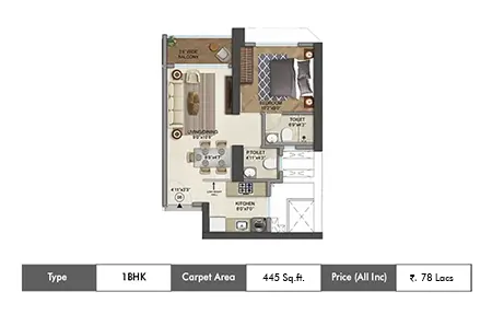 1 BHK-445