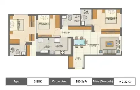 3 BHK-880