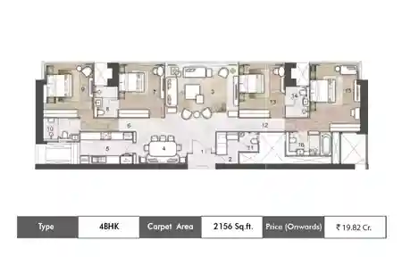 4bhk 2156sq.ft