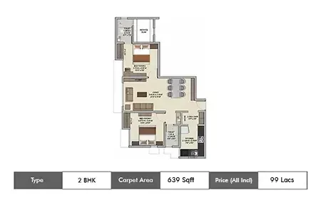 2 BHK-482-639 Sq.ft.